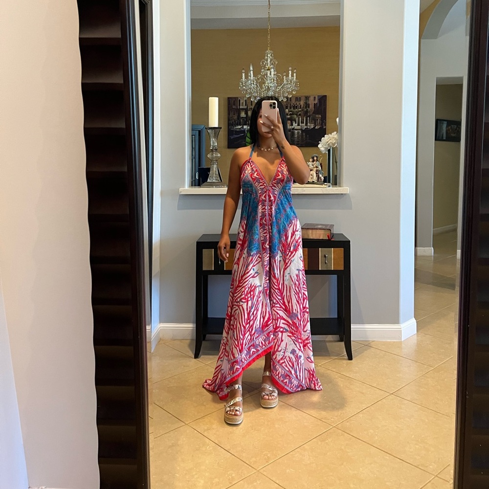 Open back long dress